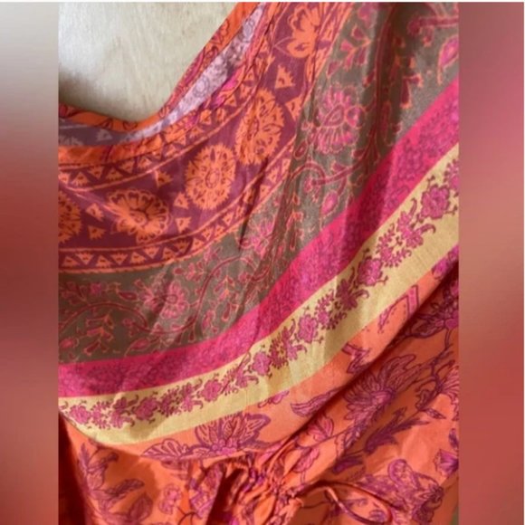 Free People Mira Coral One Shoulder Bohemian Tunic Tank Top.- XL - Picture 4 of 11